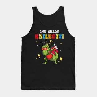 T Rex 2nd grade Nailed It Graduation Class Of 2021 Tank Top